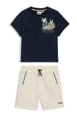 Ensemble t-shirt et short à motif artistique créatif pour enfant
