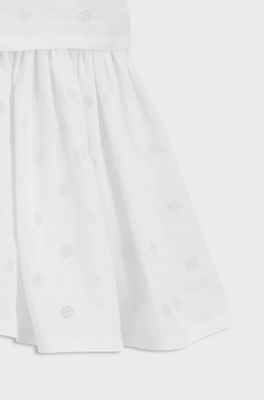 Kids' two-in-one dress with Double B monograms, White
