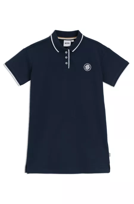 Robe polo en piqué de coton stretch pour enfant