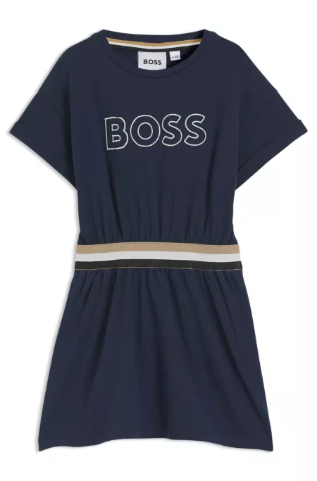 Robe en coton stretch avec logo brodé pour enfant