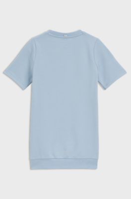 Sweaterkjole til b&oslash;rn med broderet dobbelt B-monogram, Lysebl&aring;