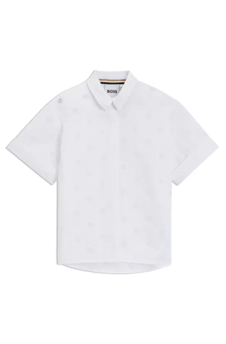 Chemise à manches courtes avec monogrammes Double B pour enfant