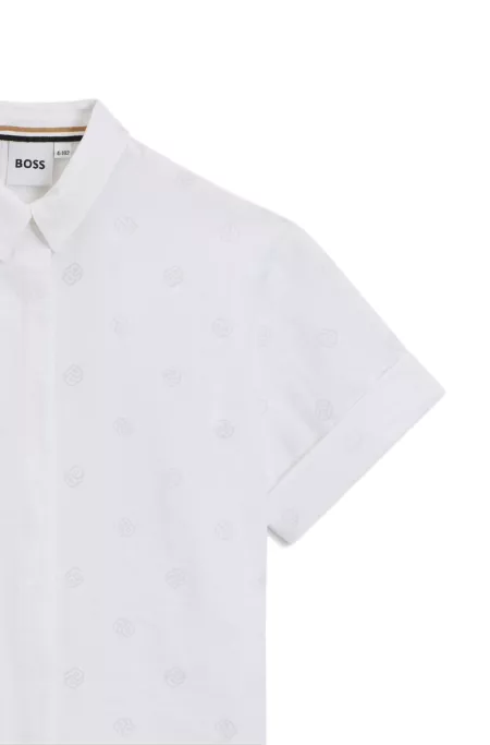 Chemise à manches courtes avec monogrammes Double B pour enfant