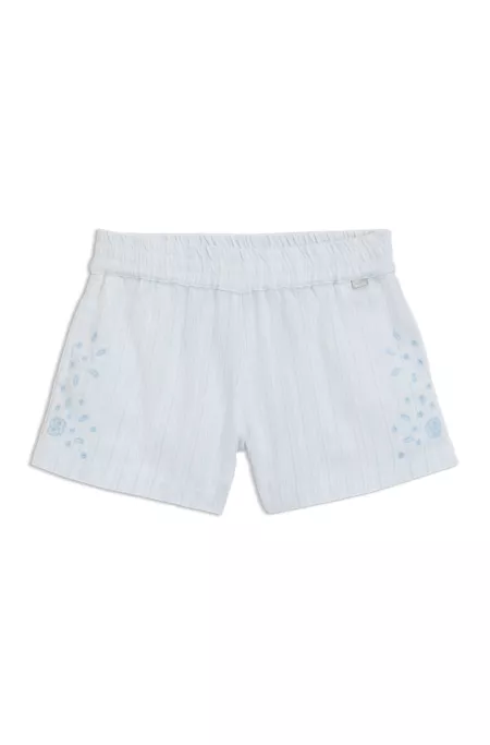Short en coton mélangé avec broderie anglaise pour enfant