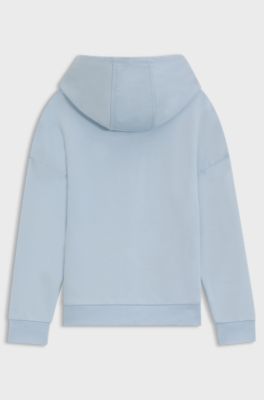 Kids' stretch-cotton hoodie with Double B monogram, Light Blue