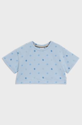 T-shirt en coton stretch &agrave; monogrammes Double&nbsp;B pour enfant, bleu clair