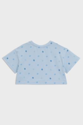 T-shirt en coton stretch &agrave; monogrammes Double&nbsp;B pour enfant, bleu clair