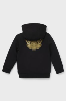 BOSS x Creation of the Gods Felpa con cappuccio e zip, Nero