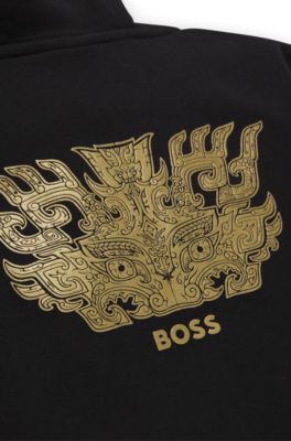 BOSS x Creation of the Gods ジップアップフーディ, ブラック