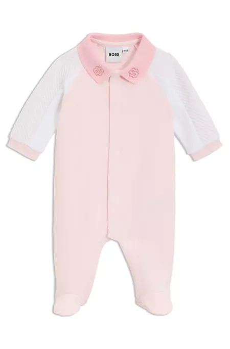 Grenouillère en molleton de coton mélangé et jersey pour bébé