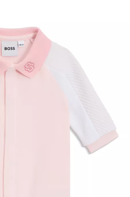 Grenouillère en molleton de coton mélangé et jersey pour bébé