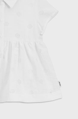 Coffret cadeau robe et bloomer pour b&eacute;b&eacute;, Blanc