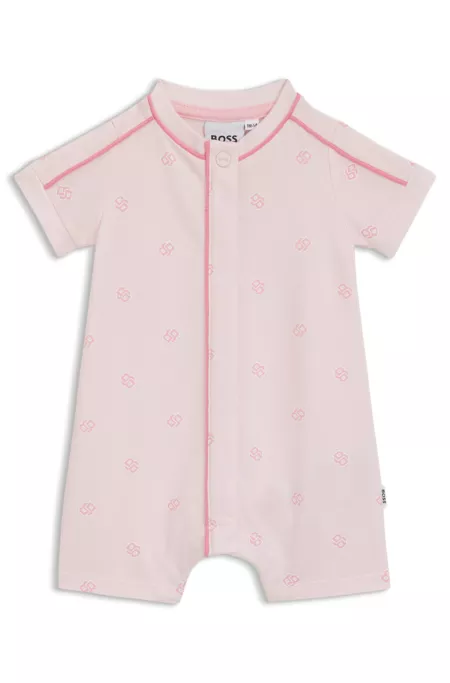 Combishort en coton stretch à monogrammes Double B pour enfant