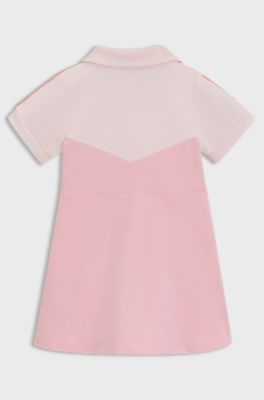 Baby dress in stretch-cotton piqu&eacute;, light pink