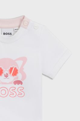 Conjunto de camiseta y leggings para beb&eacute;s de algod&oacute;n el&aacute;stico, Blanco