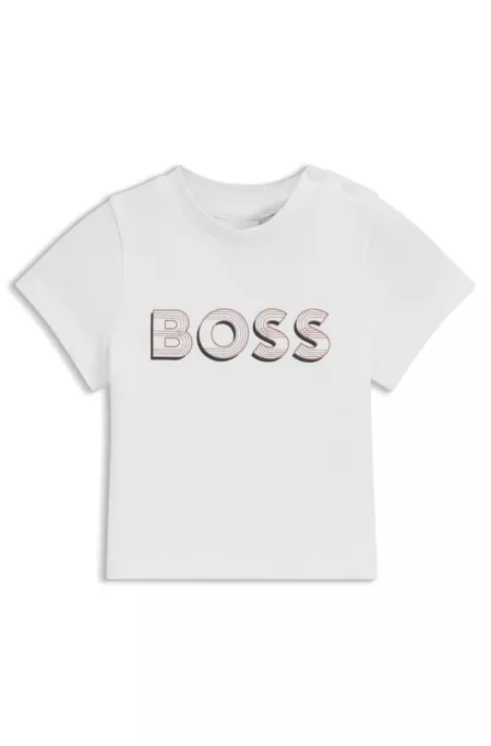T-shirt en coton stretch à logo artistique pour bébé