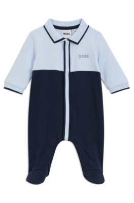 Combinaison en coton à col polo pour bébé