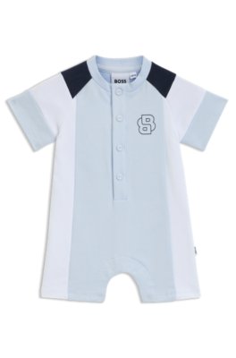 Combishort en molleton color block pour bébé