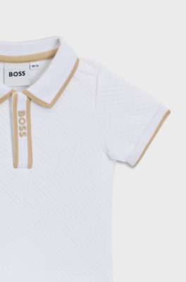 Gift-boxed shorts and polo shirt for babies, White