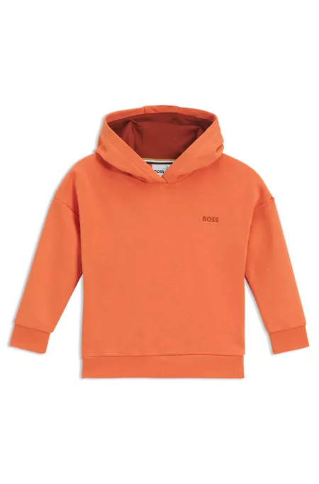 Sweat à capuche Loose en coton mélangé à motif artistique au dos pour enfant