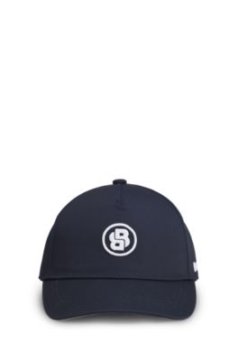 Kids' cap with embroidered Double B monogram, Dark Blue