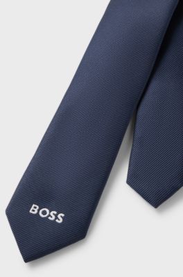 Kids' gift-boxed pre-knotted tie with adjustable fastening, Dark Blue