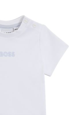 Set per neonati con bermuda e T-shirt in confezione regalo, Bianco