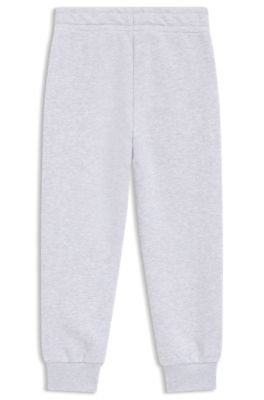 Kids-Jogginghose aus Baumwoll-Mix mit Logo-Print, Hellgrau