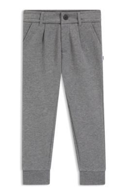 Kids' cotton-blend tracksuit bottoms with Double B monogram, Dark Grey