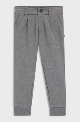 Pantaloni della tuta per bambini in misto cotone con monogramma Double B, Grigio scuro
