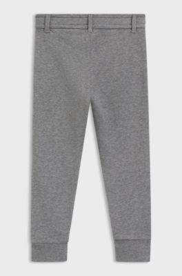 Pantaloni della tuta per bambini in misto cotone con monogramma Double B, Grigio scuro
