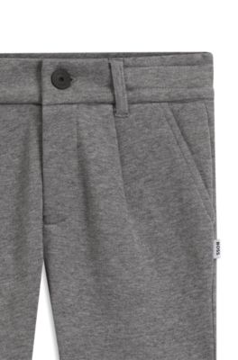 Pantaloni della tuta per bambini in misto cotone con monogramma Double B, Grigio scuro