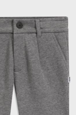 Pantaloni della tuta per bambini in misto cotone con monogramma Double B, Grigio scuro