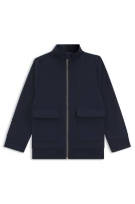 Kids' zip-up cardigan with embroidered logo