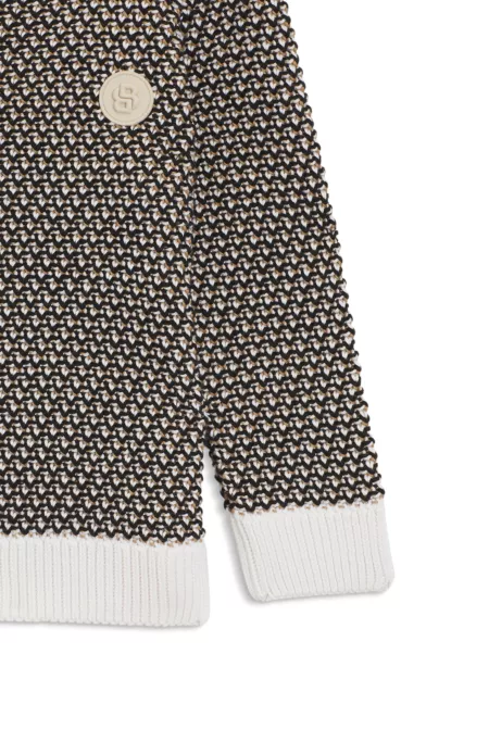 Pull en maille de coton tricolore pour enfant