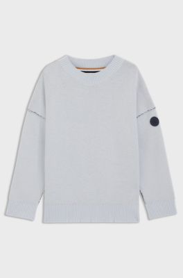 Kids' knit sweater with Double B monogram, Light Blue