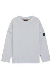 Kids' knit sweater with Double B monogram, Light Blue