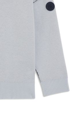 Kids' knit sweater with Double B monogram, Light Blue