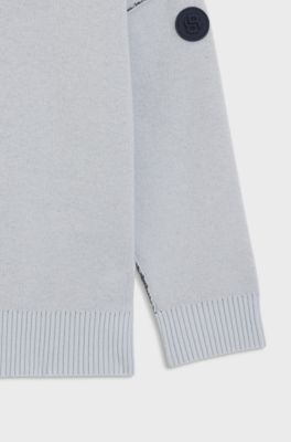 Kids' knit sweater with Double B monogram, Light Blue