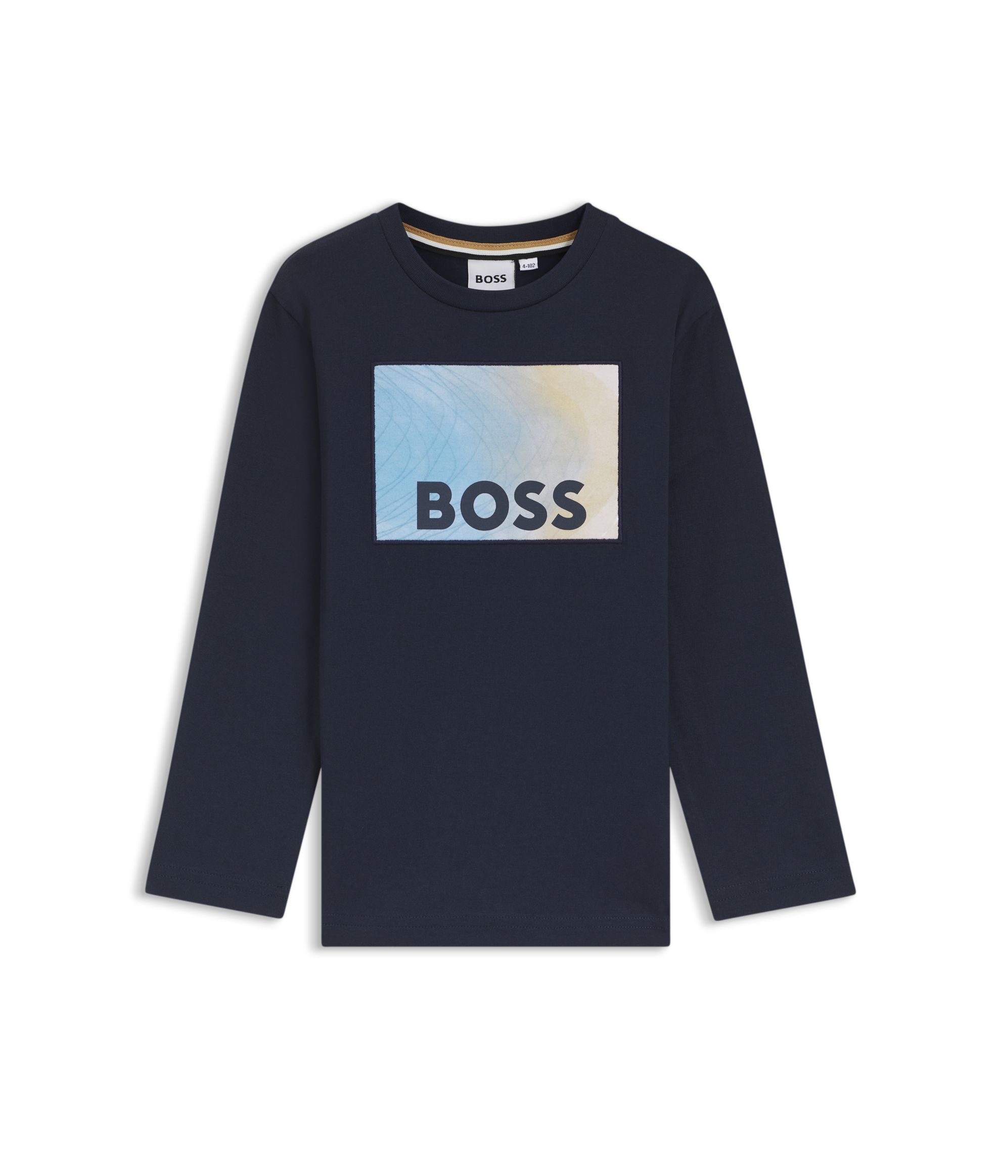 BOSS - キッズ ロングスリーブTシャツ コットン ロゴアートワーク