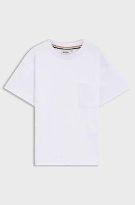 Kids' loose-fit cotton T-shirt with Double B monogram, White