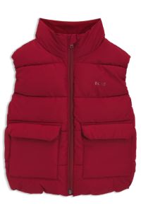 Waterafstotende bodywarmer met logoprint voor kinderen, Rood