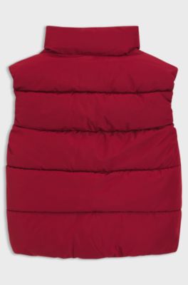 Wasserabweisende Kids-Weste mit Logo-Print, Rot
