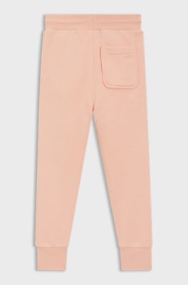 Pantalones de ch&aacute;ndal de algod&oacute;n para ni&ntilde;os con pinzas, Rosa claro