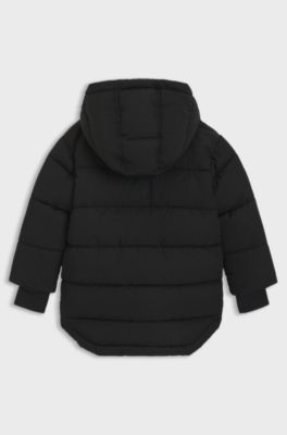 Wasserabweisende Kids-Steppjacke mit Double-B-Monogrammen, Schwarz