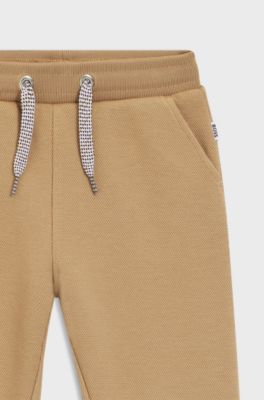 Kids' cotton-blend tracksuit with logo detailing, Brown