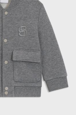 Tuta sportiva da bambini in misto cotone con monogramma Double B, Grigio scuro