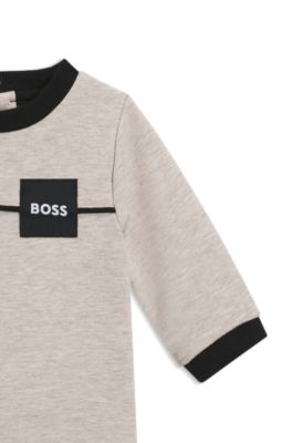 Set con pagliaccetto e cappello per neonati in confezione regalo, Beige chiaro