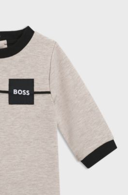 Gift-boxed sleepsuit and hat set for babies, Light Beige