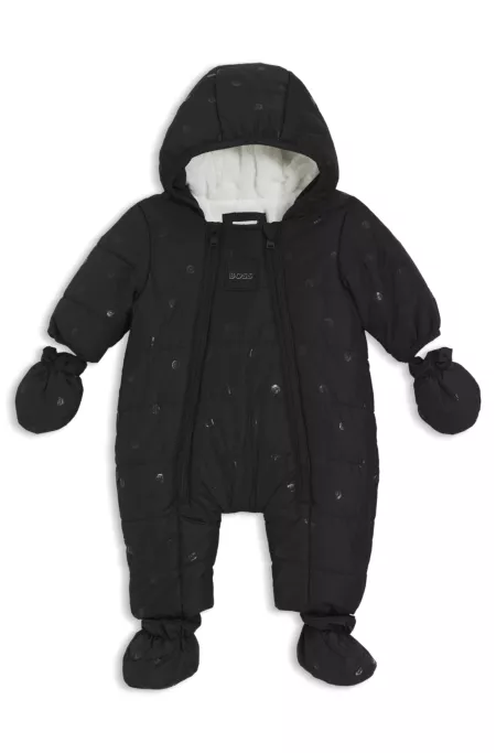 Baby-Schneeanzug mit abnehmbaren Fäustlingen und Schuhen